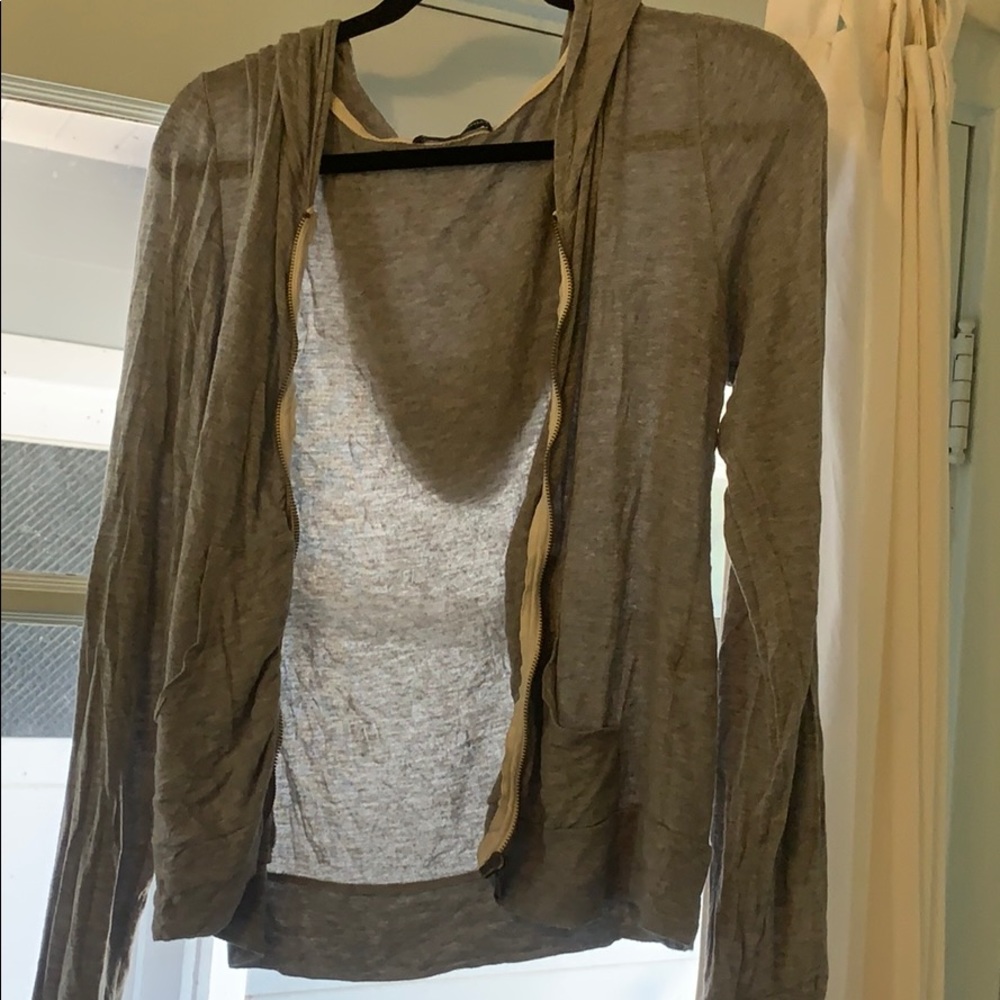 Brandy Melville gray zip up jacket